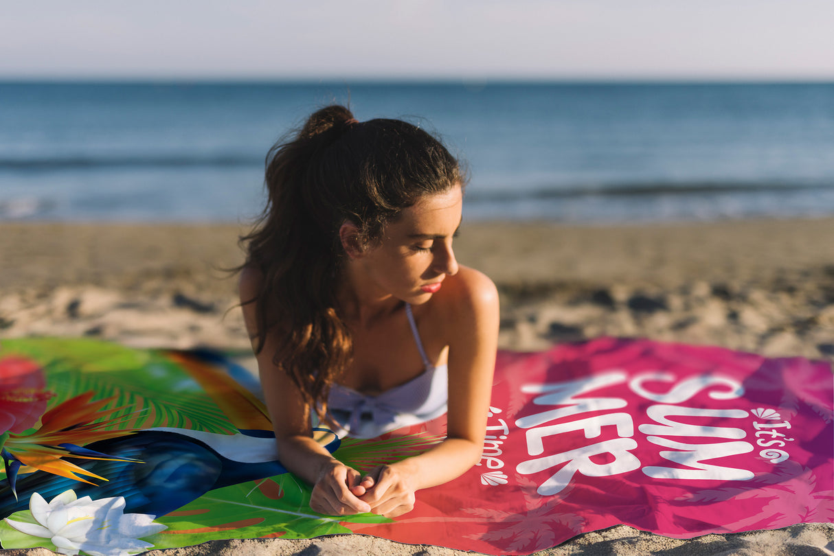 Szybkoschnący Ręcznik Plażowy IT'S SUMMER TIME 150x80 cm