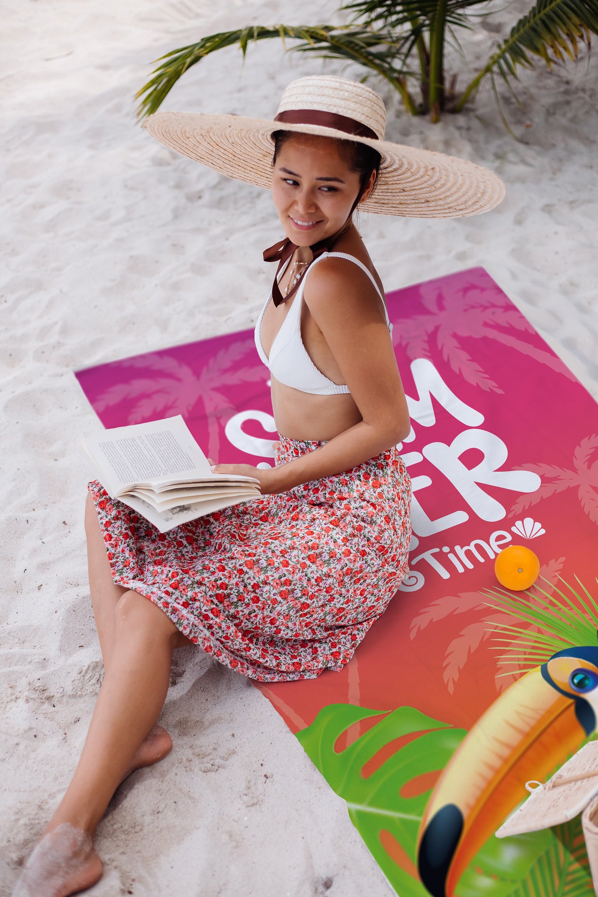 Szybkoschnący Ręcznik Plażowy IT'S SUMMER TIME 150x80 cm