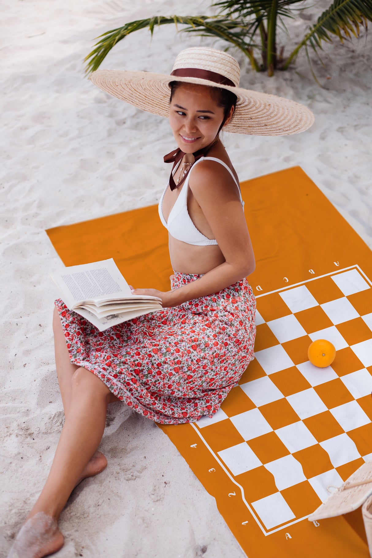 Szybkoschnący Ręcznik Plażowy SZACHOWNICA 150x80 cm