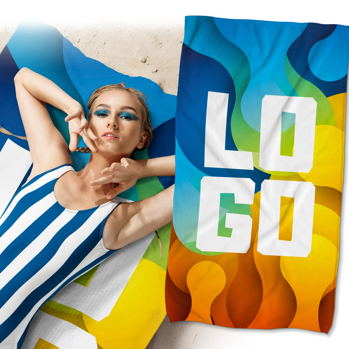 Szybkoschnący Ręcznik Plażowy LOGO 150x80 cm