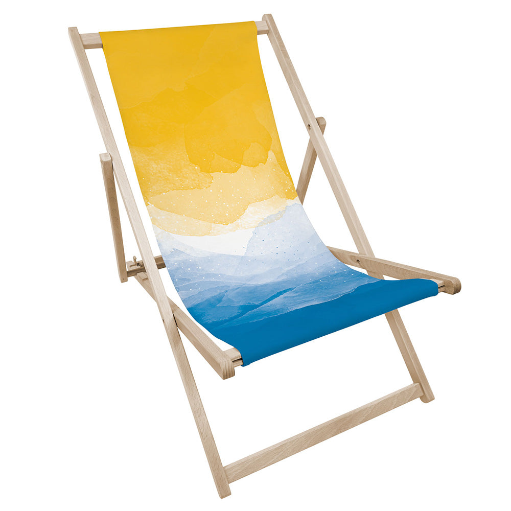 Leżak drewniany z nadrukiem SEA
