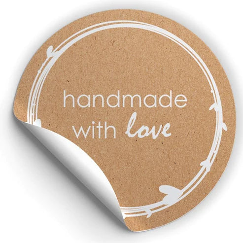 Naklejki HANDMADE with love ozdobne 10szt.