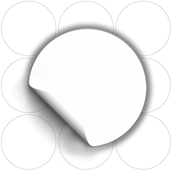 Naklejki BIAŁE 10szt.