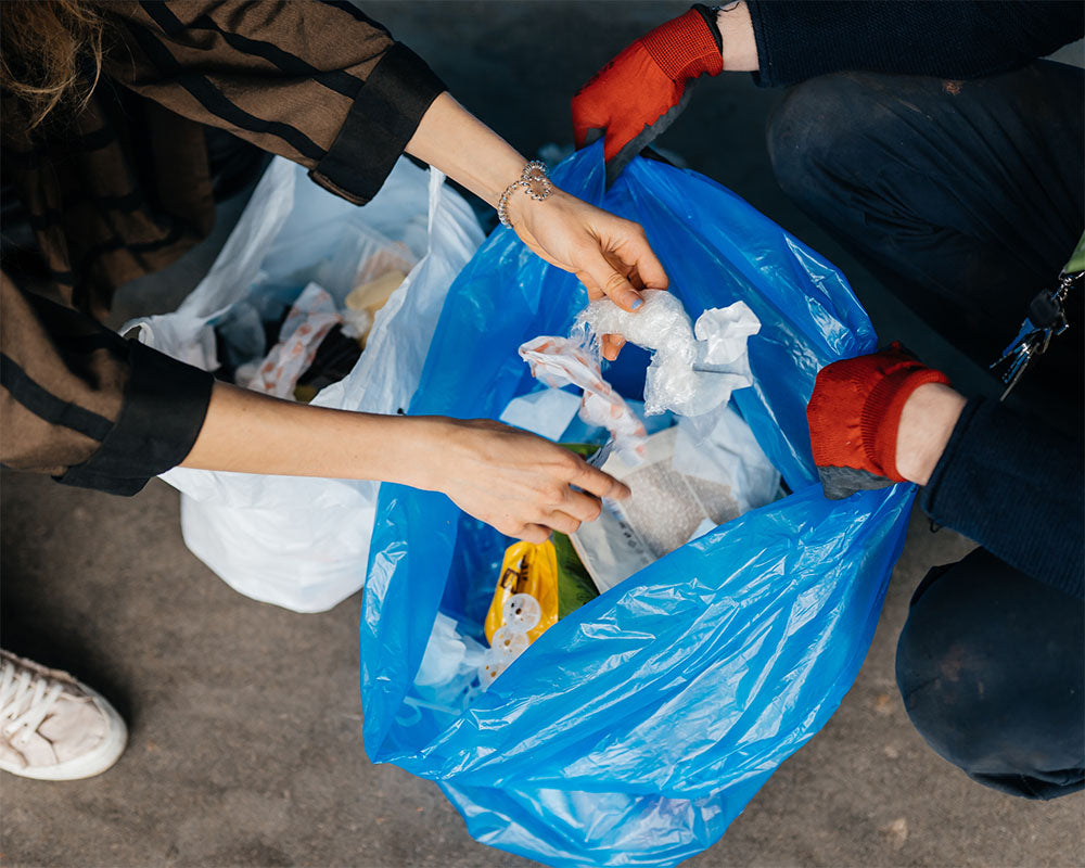 Niebieskie worki na śmieci 60L