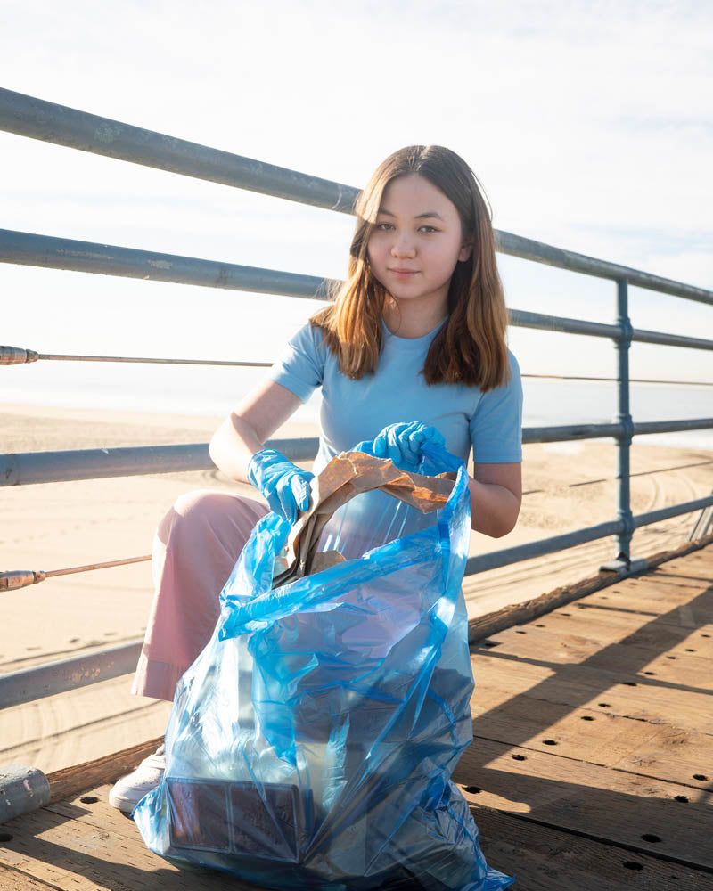 Niebieskie worki na śmieci 120 L