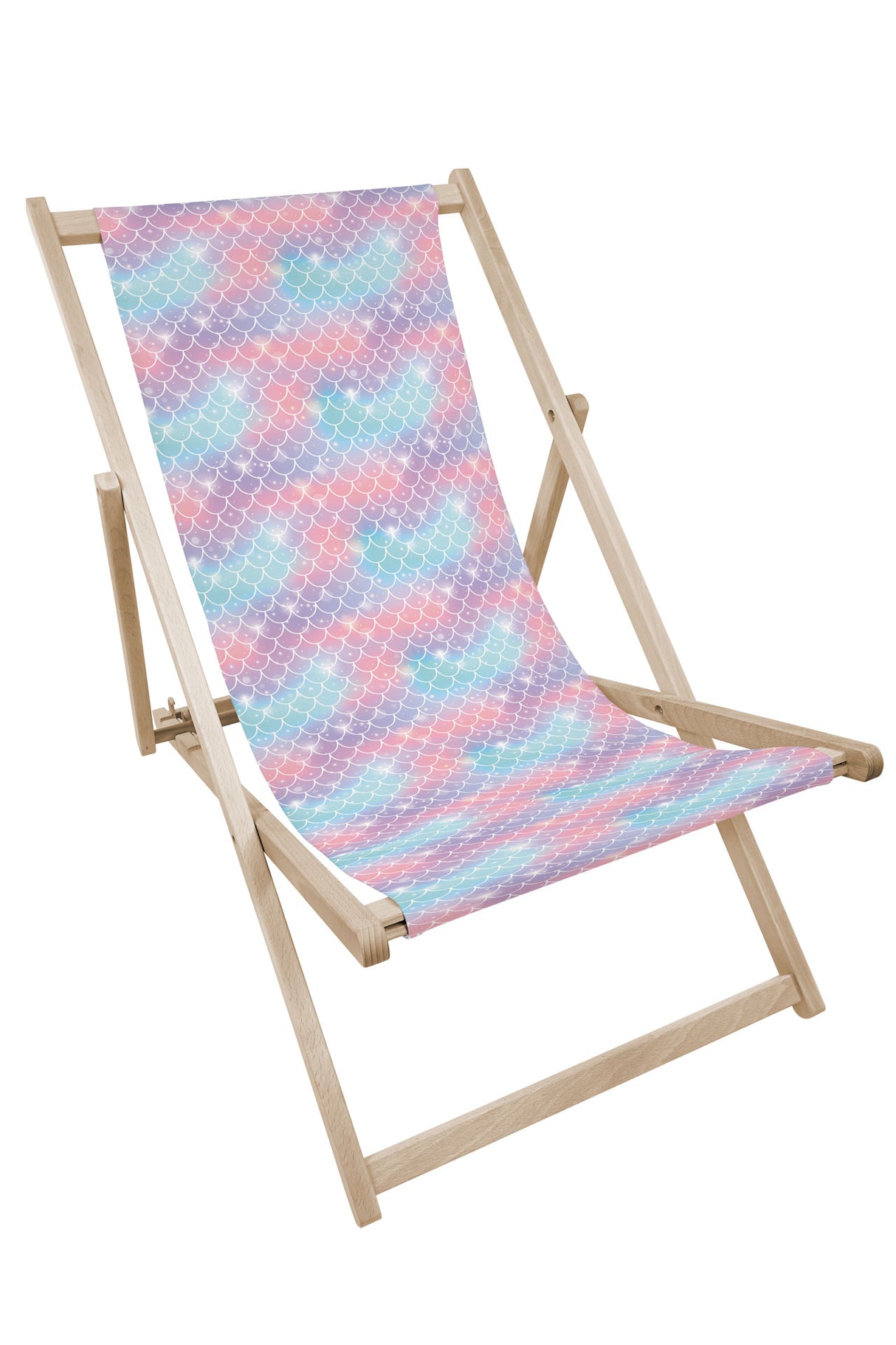 Leżak drewniany z nadrukiem SYRENKA