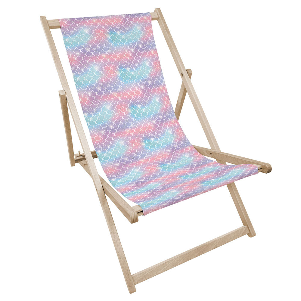 Leżak drewniany z nadrukiem SYRENKA