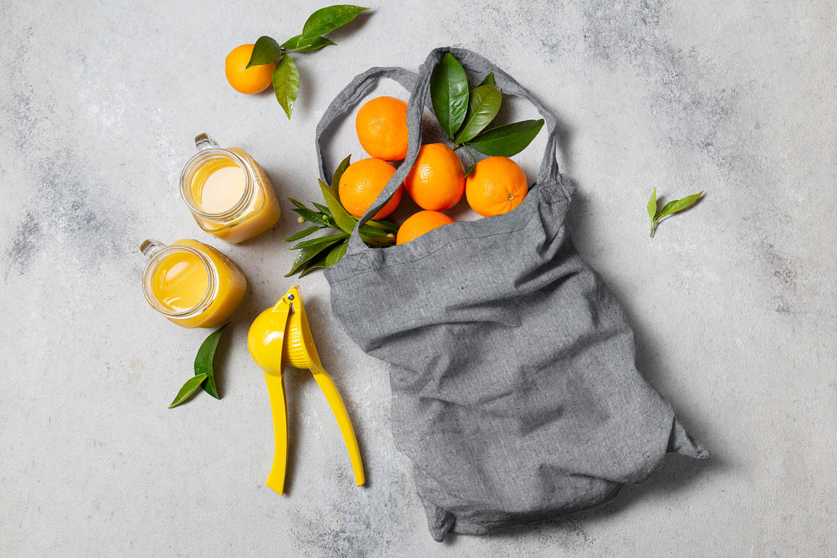 Torba bawełniana 380x420mm Szara melanżowa Uchwyt: 70cm