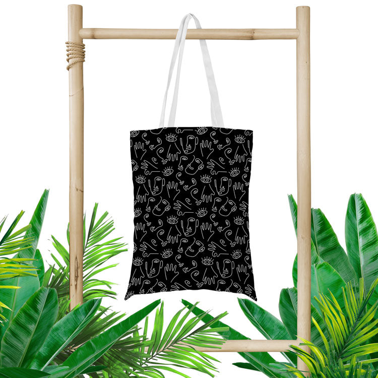 Torba bawełniana 350x450mm LINEARNE TWARZE