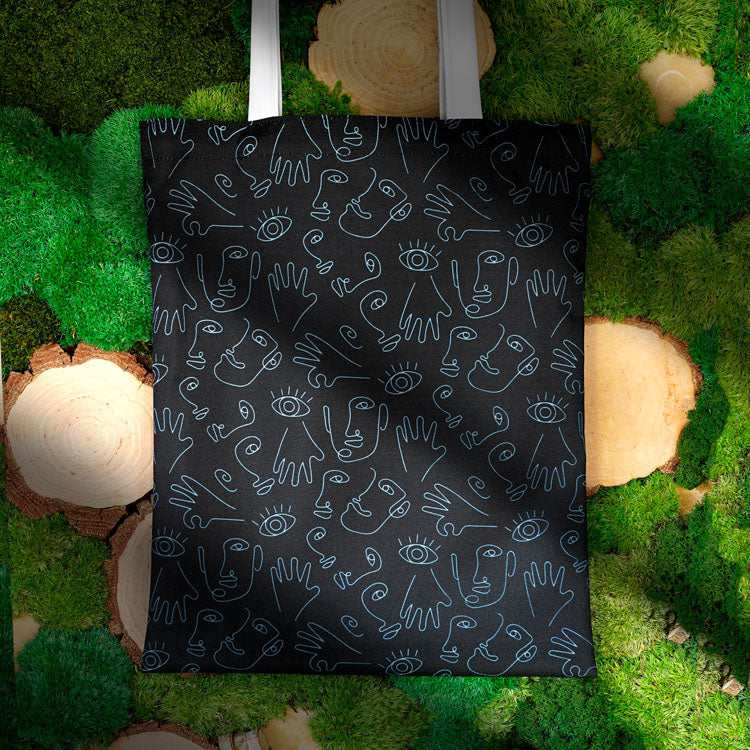 Torba bawełniana 350x450mm LINEARNE TWARZE