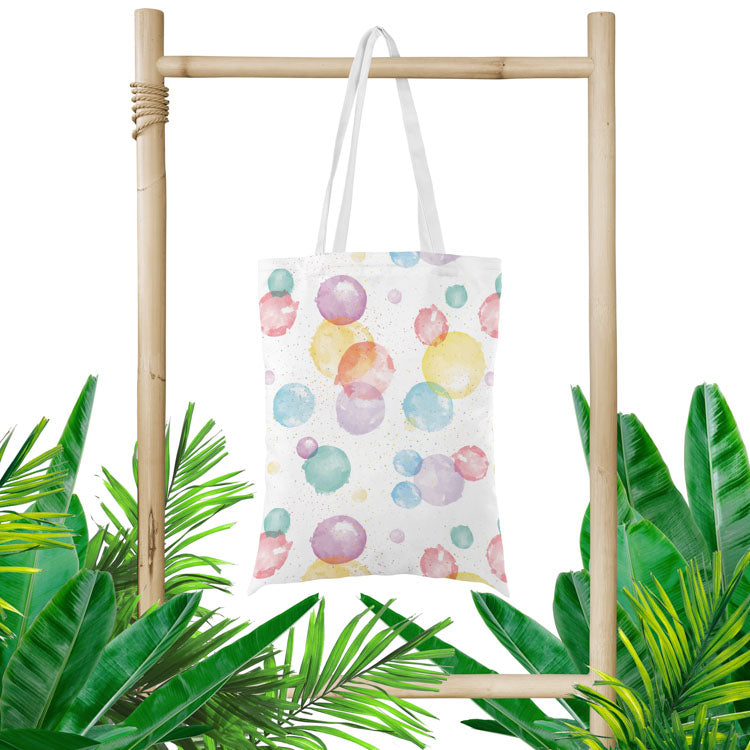 Torba bawełniana 350x450mm KOLOROWE BAŃKI