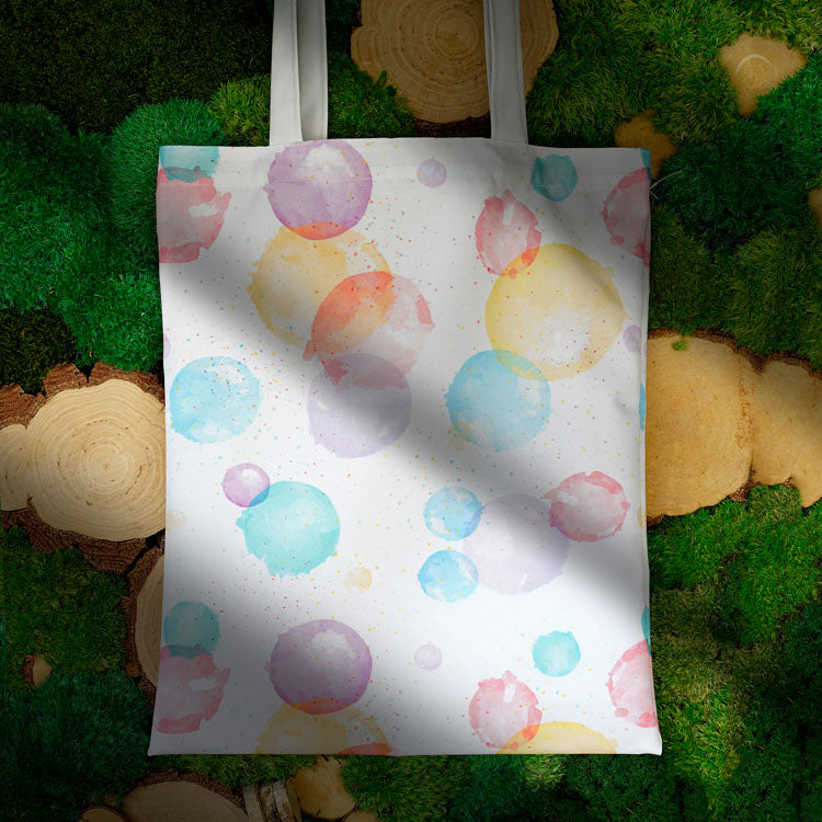 Torba bawełniana 350x450mm KOLOROWE BAŃKI