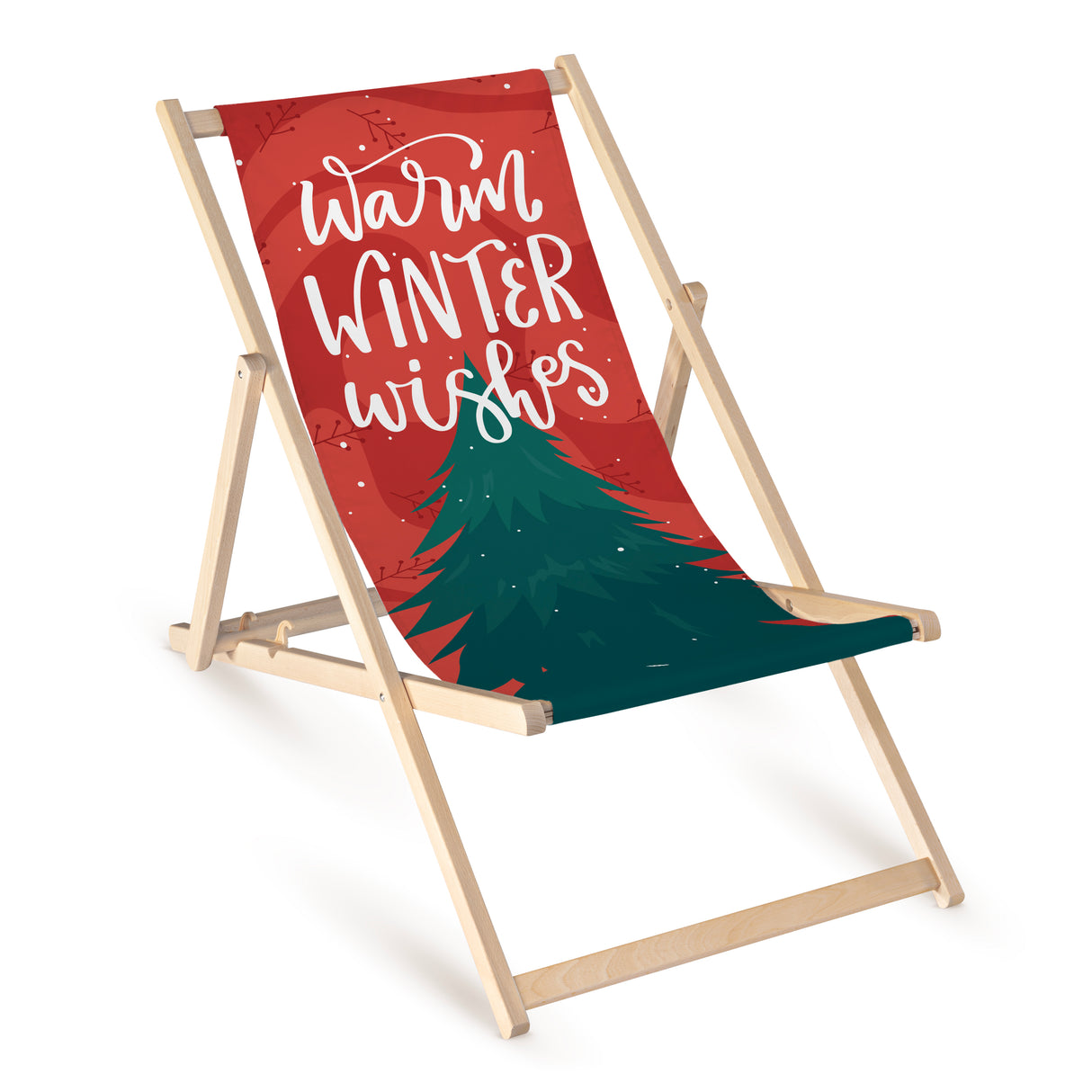 Leżak Zimowy Drewniany WARM WINTER WISHES