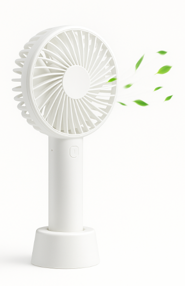 Biały mini przenośny wiatraczek USB