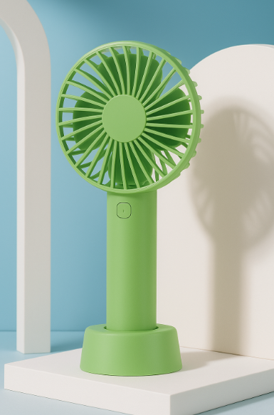 Zielony mini przenośny wiatraczek USB