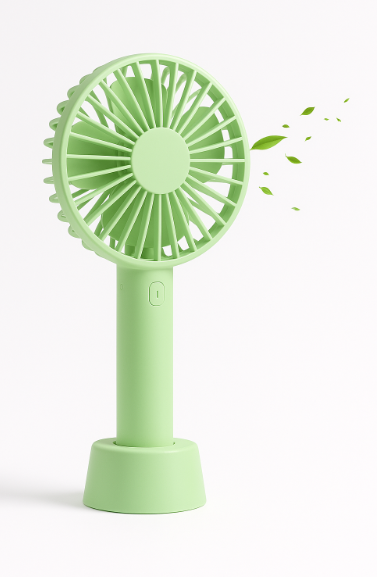 Zielony mini przenośny wiatraczek USB