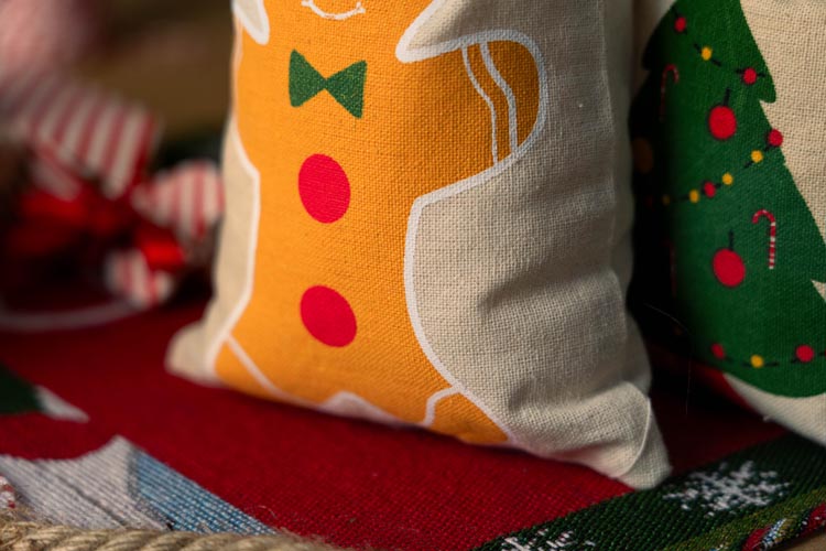 Woreczki bawełniane 140x225mm z motywem świątecznym