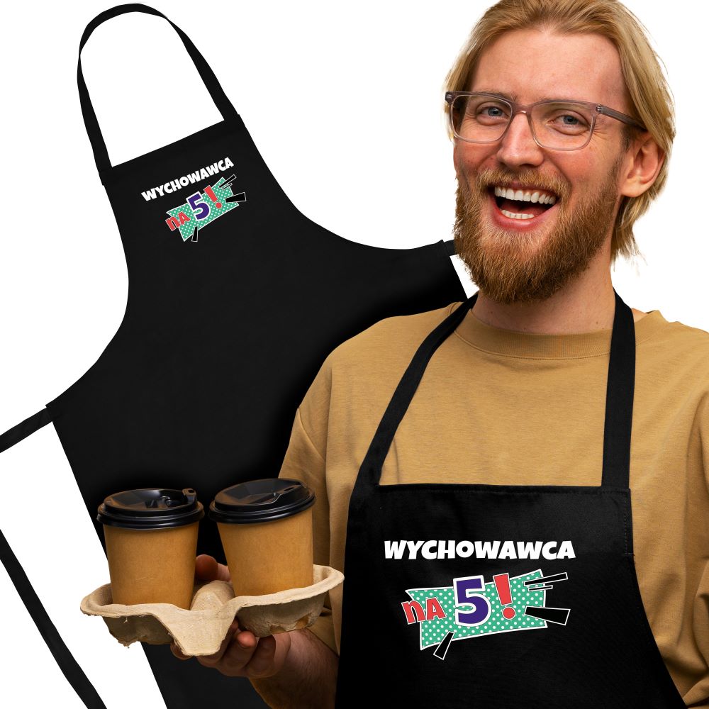 Prezent na dzień nauczyciela fartuch WYCHOWAWCA NA 5
