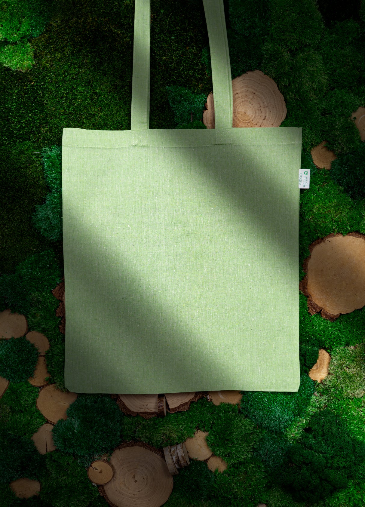 Torba bawełniana 380x420mm Zielona Uchwyt: 70cm