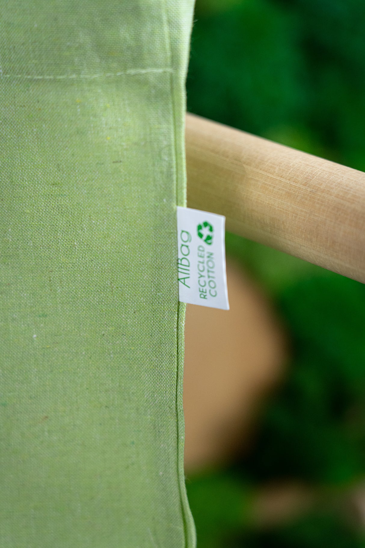 Torba bawełniana 380x420mm Zielona Uchwyt: 70cm