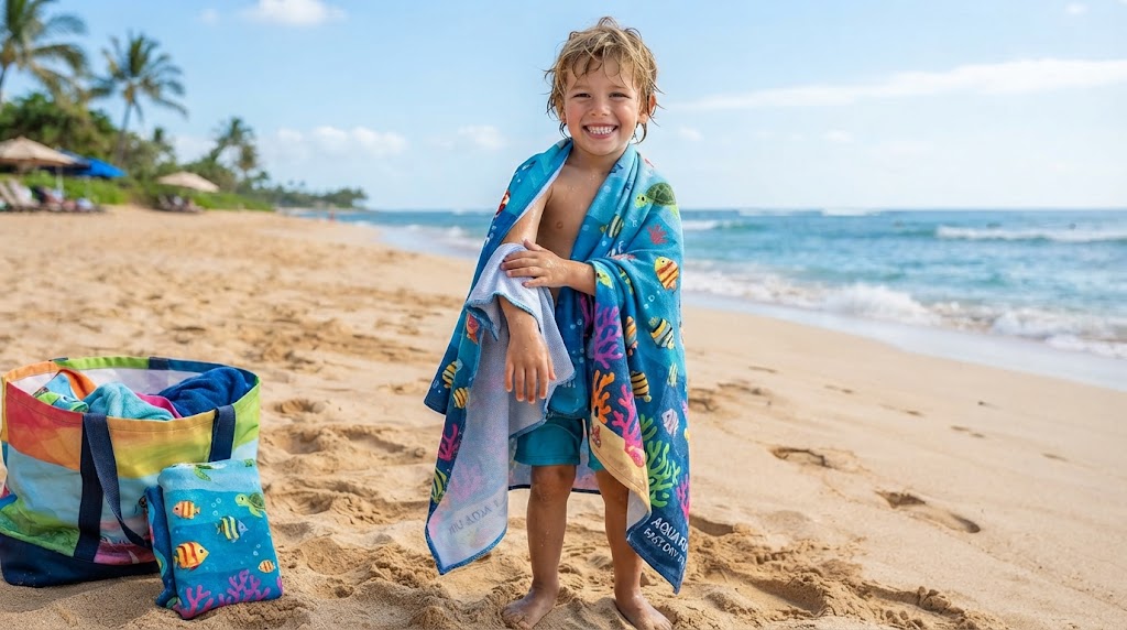 Wyprawka na basen i plażę. Dlaczego ręczniki szybkoschnące to najlepszy wybór dla Twojego dziecka?