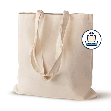 Torba bawełniana 380x420mm Ecru dekatyzowana Uchwyt: 70 cm
