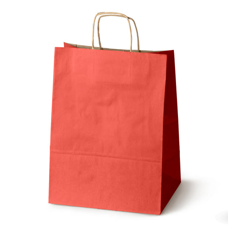Torba Papierowa z Uchwytem Skręcanym 300x170x425mm Czerwona Brązowy