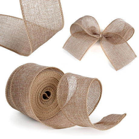 Naturalna jutowa wstążka dekoracyjna 10M
