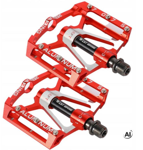 Aluminiowe Pedały Rowerowe Lekkie Czerwone