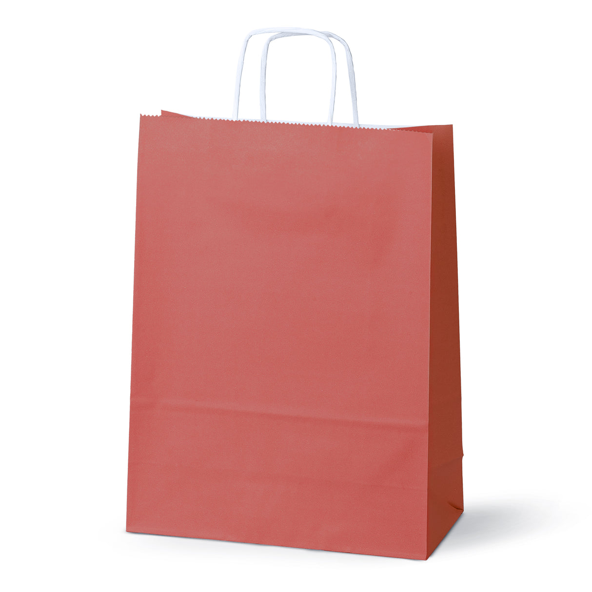 Torba Papierowa z Uchwytem Skręcanym 240x100x320mm Czerwona Biały