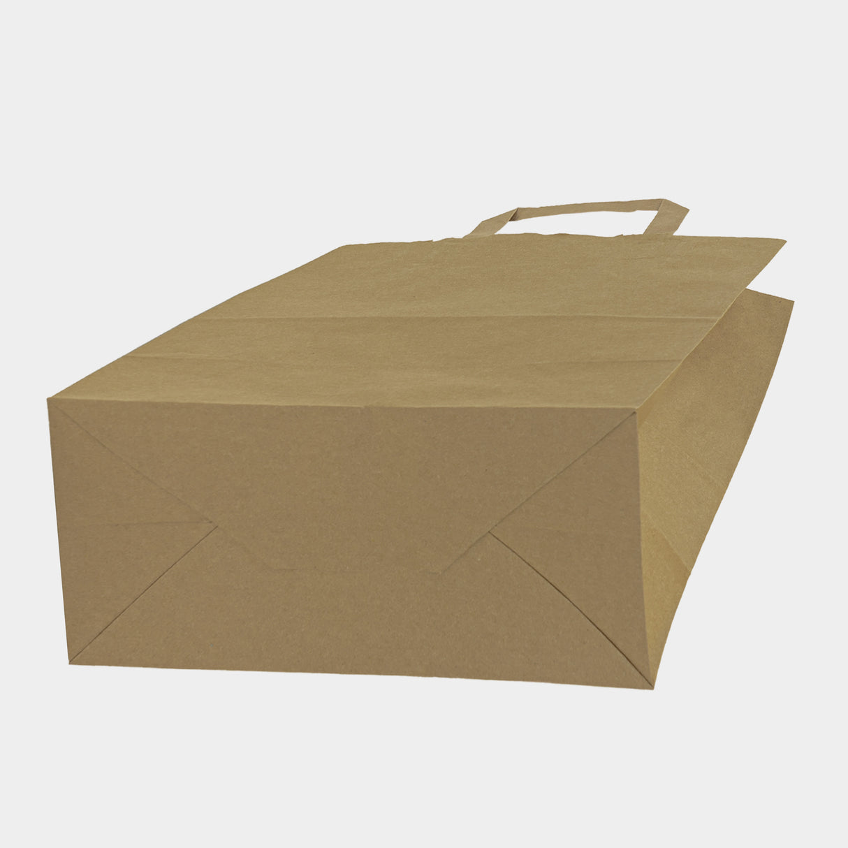 Torba papierowa z uchwytem płaskim 260x140x300mm Brązowa