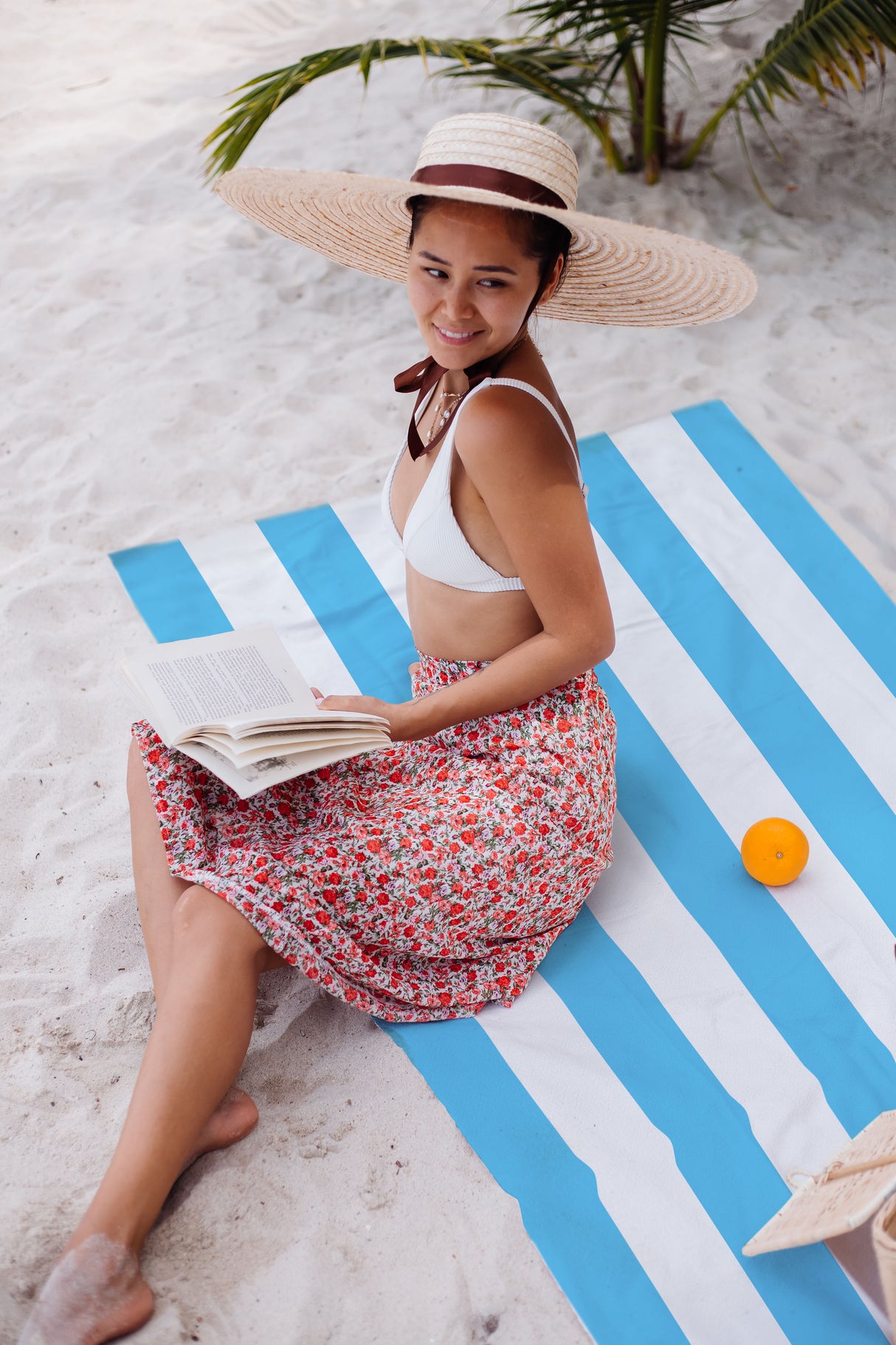 Szybkoschnący Ręcznik Plażowy 150x80 cm KOLOROWE PASKI