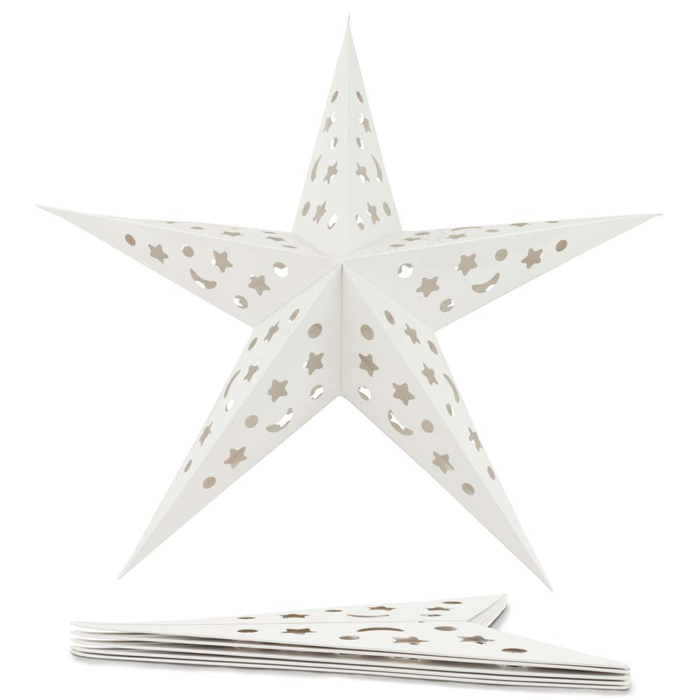 Świąteczna Gwiazda dekoracyjna papierowa Wyrzeźbione wzory
