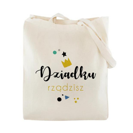 Zestaw Torba Bawełniana,Kubek,Poduszka Dziadku Rządzisz Prezent na Dzień Dziadka