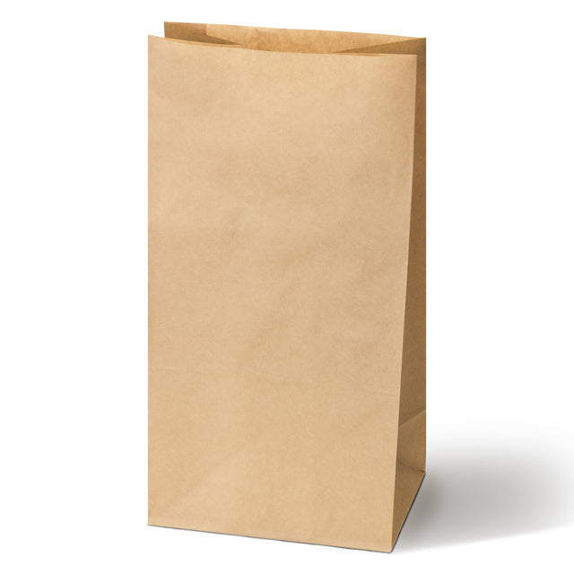Torba Papierowa Klockowa 190x130x370mm 100szt. - Brązowa
