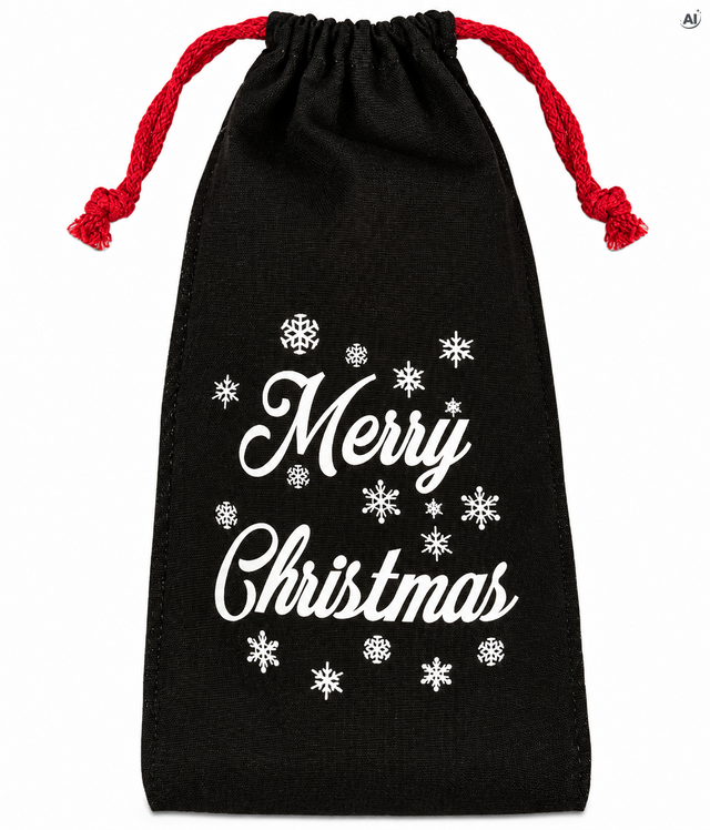 Woreczek bawełniany 15x30cm Merry Christmas