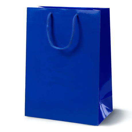 Torba laminowana z uchwytem sznurkowym 300x100x400mm Granatowa