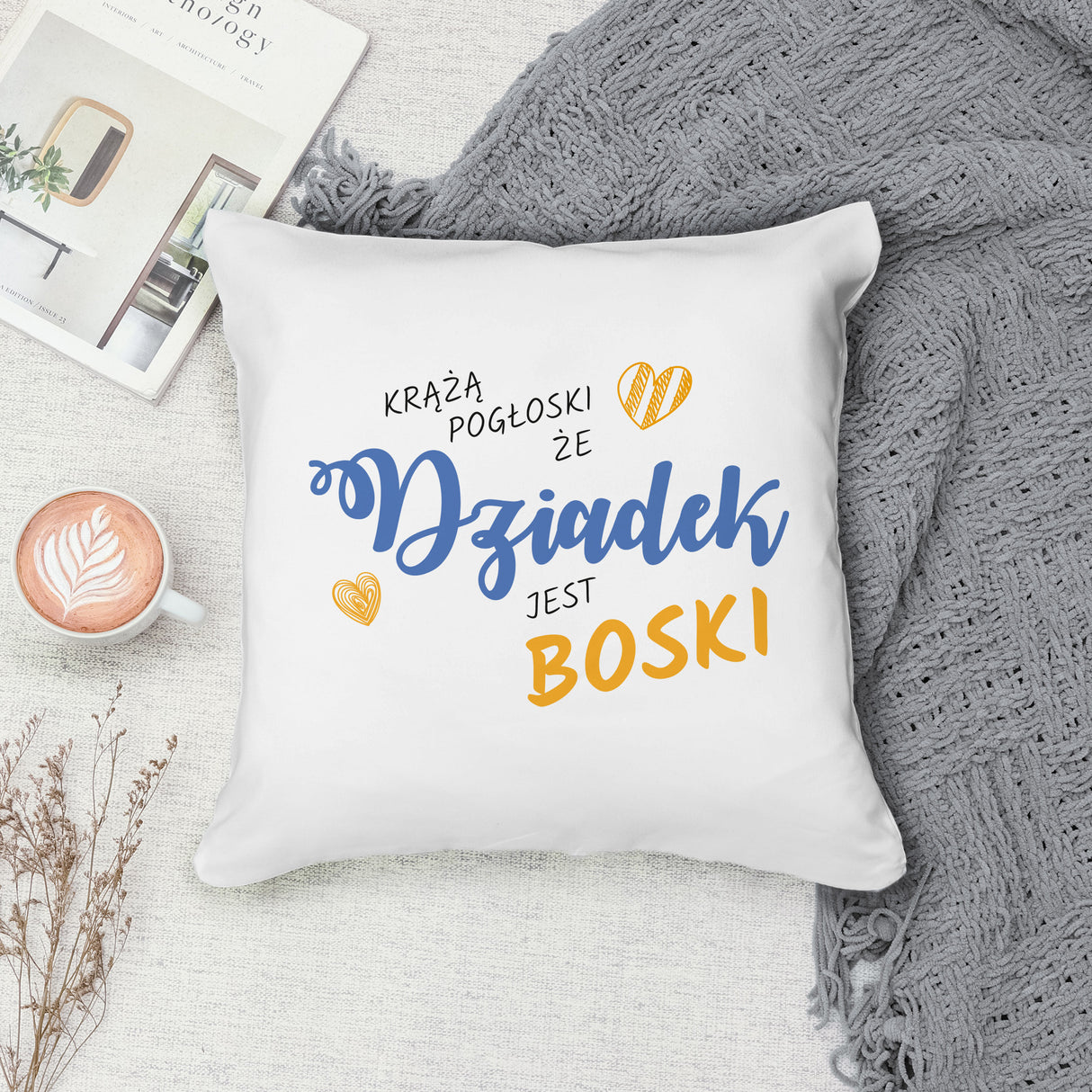 Poduszka na Dzień Dziadka - Dziadek jest boski