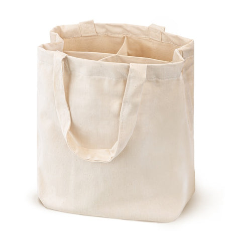 Torba bawełniana 170x170x280mm Ecru 4-PAK na butelki