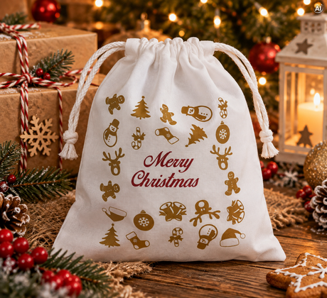 Woreczek poliestrowy 16x21cm Merry Christmas