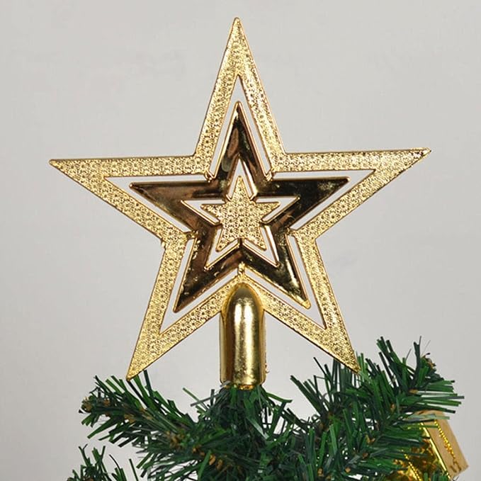 Gwiazda na choinkę złota Bożonarodzeniowa