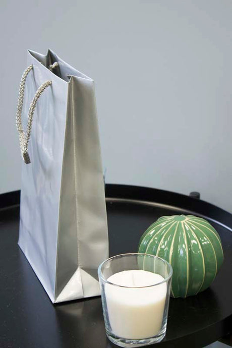 Torba laminowana z uchwytem sznurkowym 170x70x250mm Srebrna