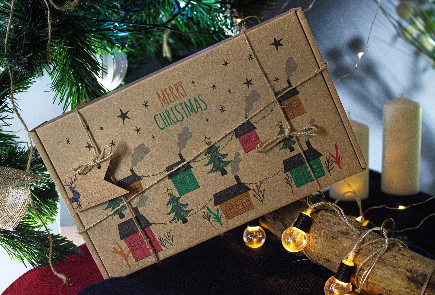 Kartony świąteczne prezentowe ZESTAW 3szt. MERRY CHRISTMAS