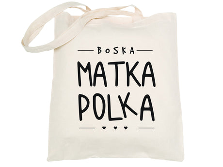 Torba bawełniana 220g - nadruk FULL COLOR - BOSKA MATKA POLKA - 380x420mm