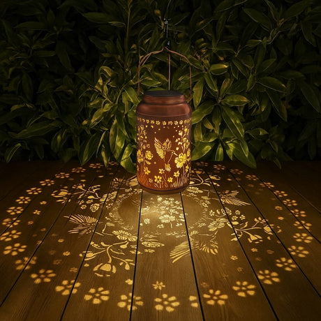 Ażurowa lampa solarna ogrodowa LED