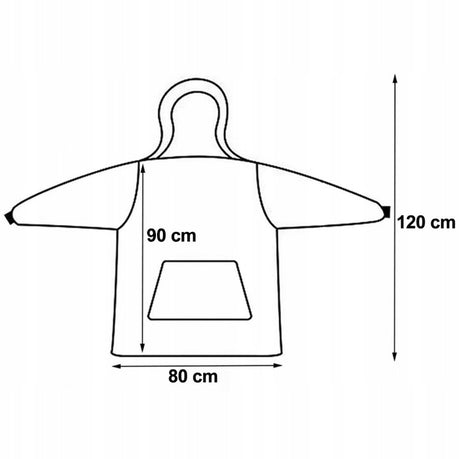 Kocobluza Gruba Czerwona Szlafrok OVERSIZE