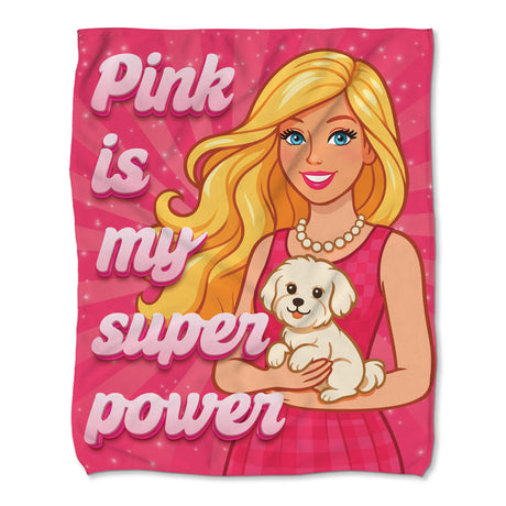 Ręcznik z Mikrofibry Dzięciecy 60x75 BARBIE PINK SUPERPOWER