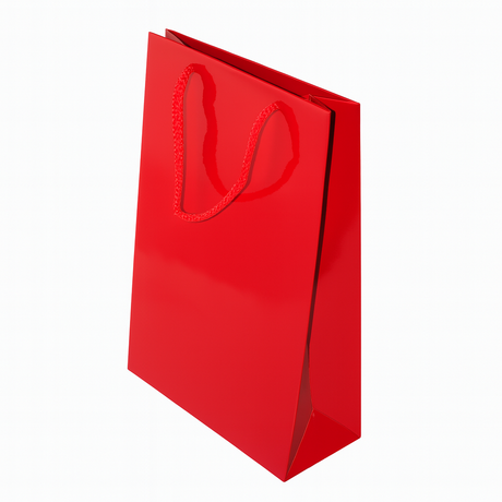 Torba laminowana z uchwytem sznurkowym 170x70x250mm Czerwona
