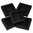 Czarne pudełka prezentowe z okienkiem 5 szt.