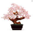 Drzewko szczęścia bonsai z różowego kwarcu